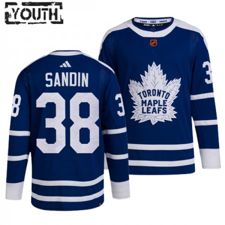 Toronto Maple Leafs Trikot Rasmus Sandin 38 Adidas 2022-23 Blau Reverse Retro 2.0 Authentic - Kinder
